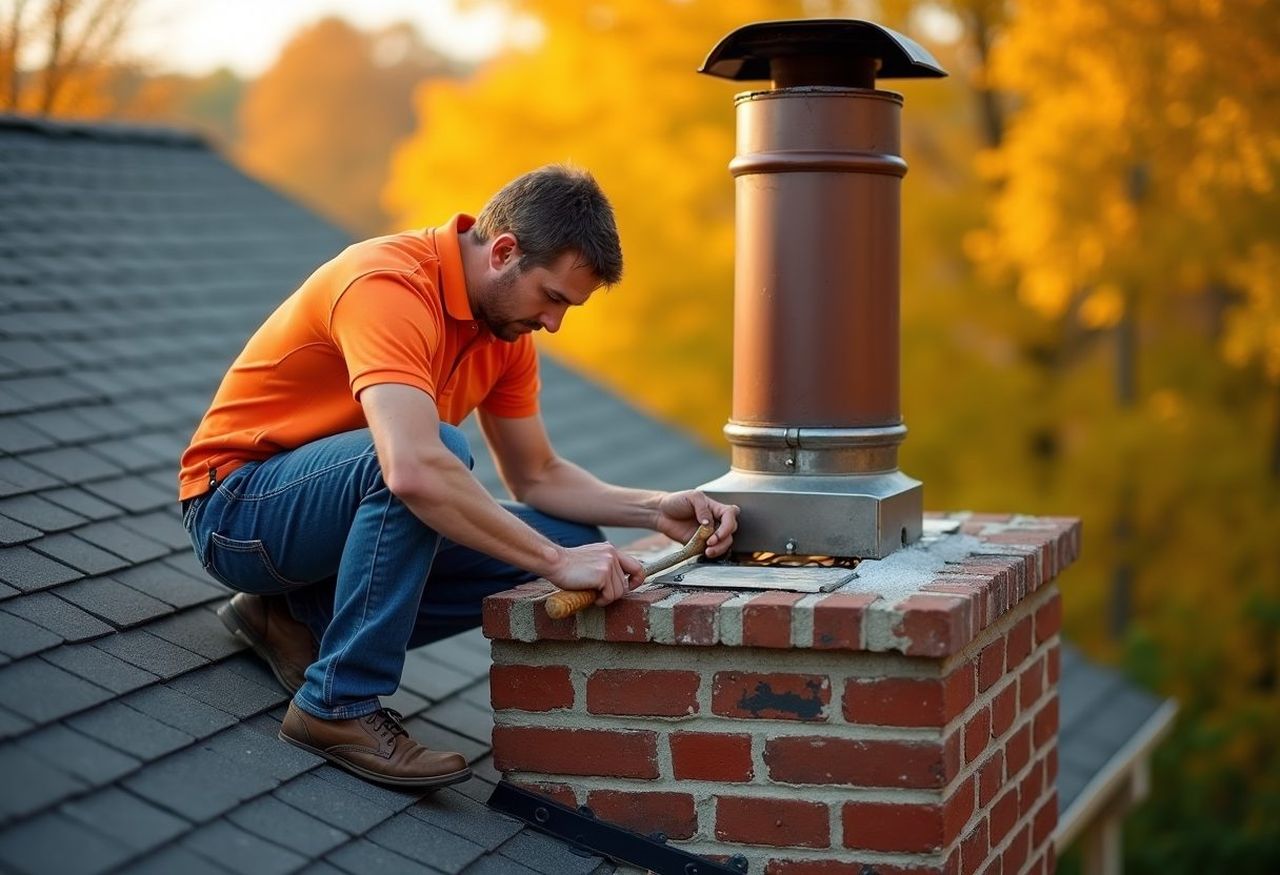 Titan Chimney Solutions chimney technician at work